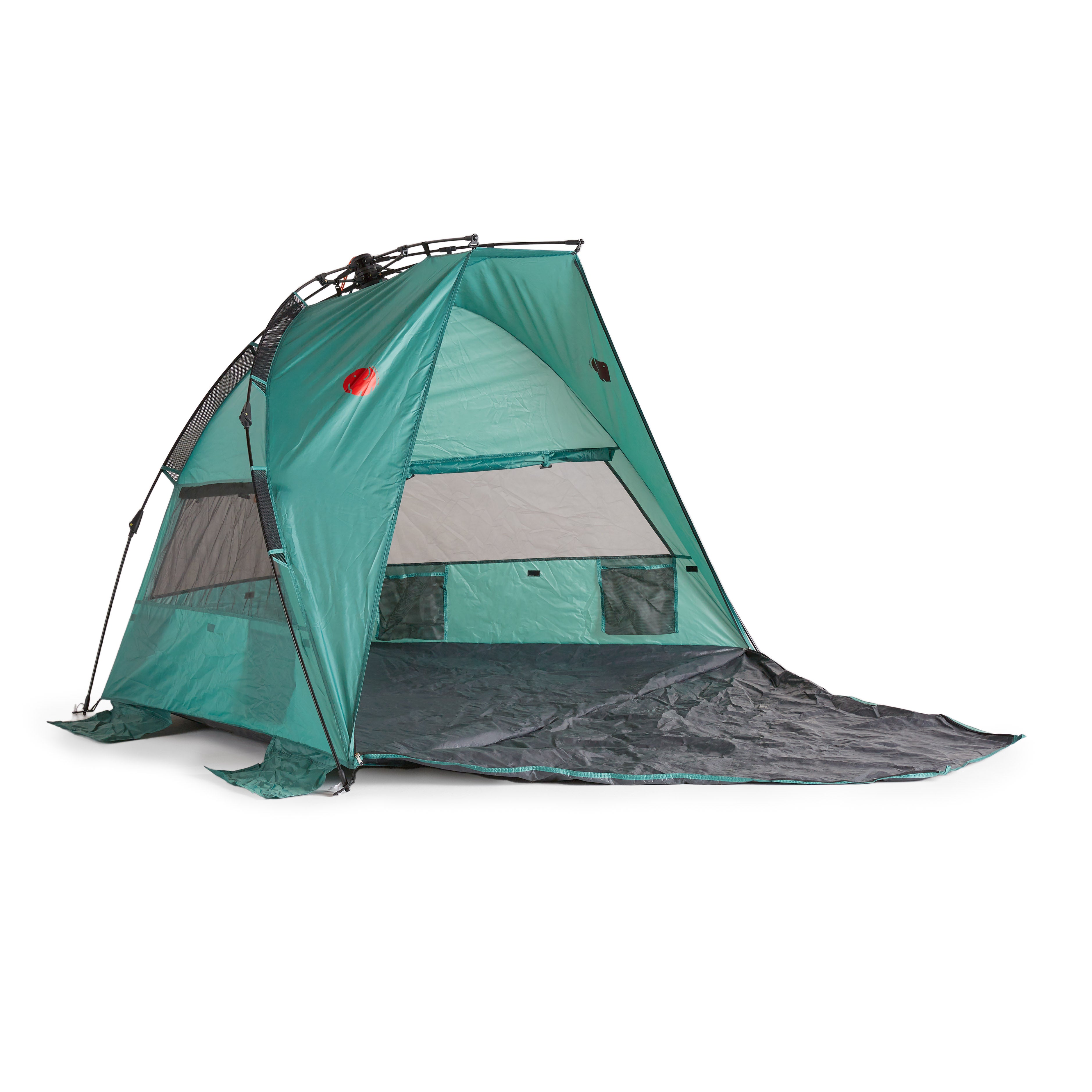 OMNICORE DESIGNS XL 4 Person Pop Up EASY SET UP BEACH TENT - Green