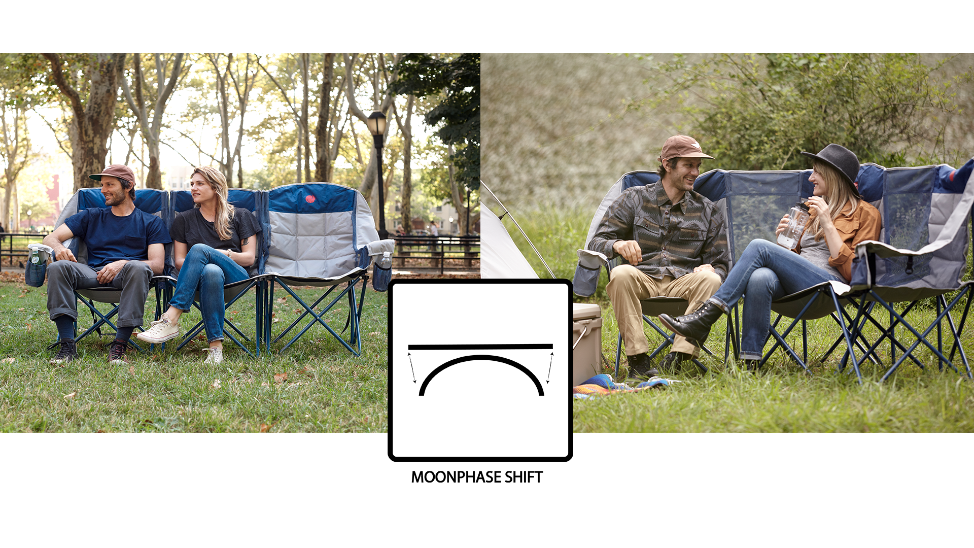 OmniCore Designs MoonPhase Triple Quad Padded Mesh Camp Chair
