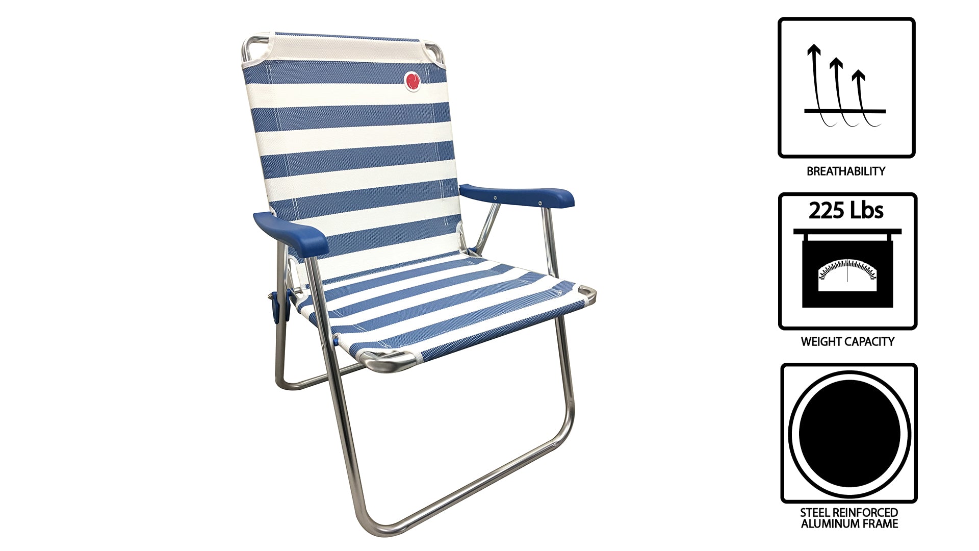 OmniCore Designs New Standard Folding Camp/Lawn Chair (2 Pack)